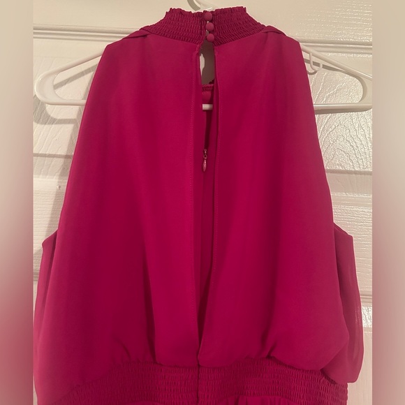 Sam Edelman Fuchsia Pleated Midi Dress - Picture 6 of 7
